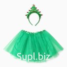 Набор для фотосессии KAFTAN «Ёлочка»: юбка трехслойная и ободок, 25 см