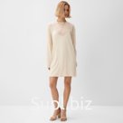 Платье мини женское с подкладом MINAKU: Casual Collection, белое, размер 44
