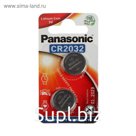 Батарейка литиевая Panasonic Lithium Power, CR2032-2BL, 3В, блистер, 2 шт