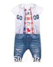 Папитто Комплект 2 предмета фуфайка+штанишки для мальчика &amp;quot;Fashion Jeans&amp;quot; 68-86 см арт.512-04 (74 см)