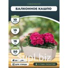 Балконный ящик для цветов бежевый 50х19х16 GreenShip