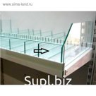 Фасадное стекло 890х120 мм, на полку, стекло 5 мм