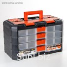 Органайзер для инструментов Grand, 4 секции, цвет черно-оранжевый