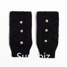 Митенки трикотажные, M 362-L (mix), цвет черный
