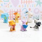 Игрушка-пищалка для купания в ванне «Животные» 6 шт., резиновые, 10 см