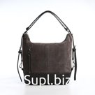 Сумка-мешок на молнии, цвет серый