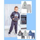 CWK 9775 (189) Комплект для мальчика (куртка, брюки) серый меланж (110)-60 БТ
