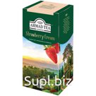 Чай Ahmad Tea "Strawberry Cream", черный, с аром. клубники со сливками, 25 фольг. пакетиков по 1,5г