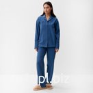 Пижама женская (рубашка и брюки) KAFTAN "Basic" р.40-42, синий