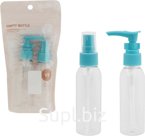 Travel set of bottles with organizer 2 items