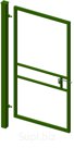 Калитка каркас H 1,96м L 1 м М16/90 ППК RAL 8017 Зеленый