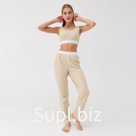 Брюки пижамные женские MINAKU: Home collection цвет бежевый, р-р 52