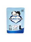 Подгузники впитывающие для взрослых Double love размер L (обхват 96-137 см)/10 шт.
