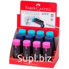 Точилка пластиковая с ластиком Faber-Castell "Combi", 1 отверстие, контейнер, ассорти