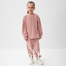 Костюм детский (свитшот, брюки) KAFTAN Plushy, размер 32 (110-116 см), розовый