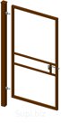 Калитка каркас H 1,96м L 1 м М16/90 ППК RAL 6005 Коричневый