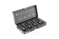HOEGERT Торцевые головки, ударные Spline, 8 шт.: M5, M6, M8, M10, M12, M14, M16, M18, 1/2", CrMo