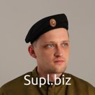 Берет чёрный, металлическая кокарда со звездой, р. 54–57 см
