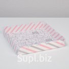 Коробка для кондитерских изделий с PVC-крышкой «Котики», 18 × 18 × 3 см