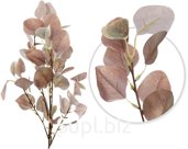 Decorative branch with eucalyptus leaves. Size: 35x35x86 cm. Color: terracotta.