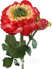 Decorative flower Poppy Size: 12x8x50 cm Color: red