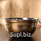 Миска из нержавеющей стали Доляна Wood, 5 л, d=28 см, цвет древесный