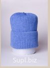 ШАПКА БИНИ 2*2 ОДИНАРНАЯ С ОТВОРОТОМ. ЦВЕТ: голубой