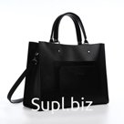 Сумка деловая на молнии, цвет чёрный