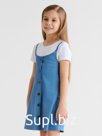 Сарафан для девочки MINAKU: Jeans collection, голубой, рост 116 см