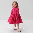 Платье для девочки MINAKU: Cotton collection, фуксия, рост 122 см