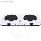 Плитка электрическая Centek CT-1507, 2000 Вт, 2 конфорки, белая