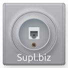 Розетка OneKeyElectro Florence компьютерная 1xRJ45 кат.5e, серая
